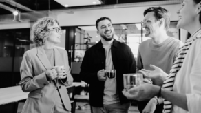 A group of colleagues in discussion